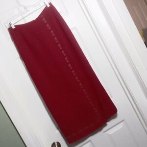 Kasper & Company Wool Blend wrap maxi skirt